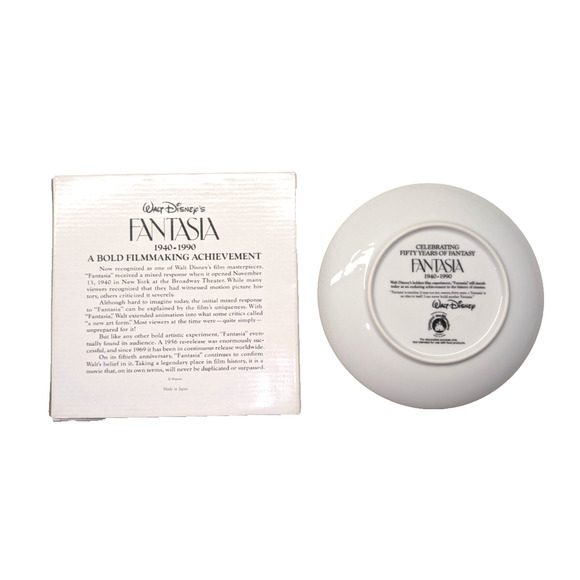 Disney Mickey FANTASIA The Sorcerer's Apprentice 50 Years Collector Plate Dukas - Picture 2 of 2